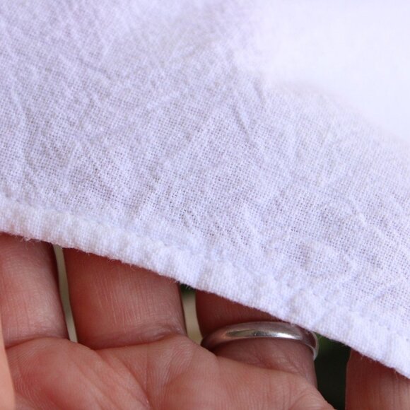 Vintage 1950s Tablecloth, Embroidered Eggplant, Or Kitchen Towel - Picture 8 of 10